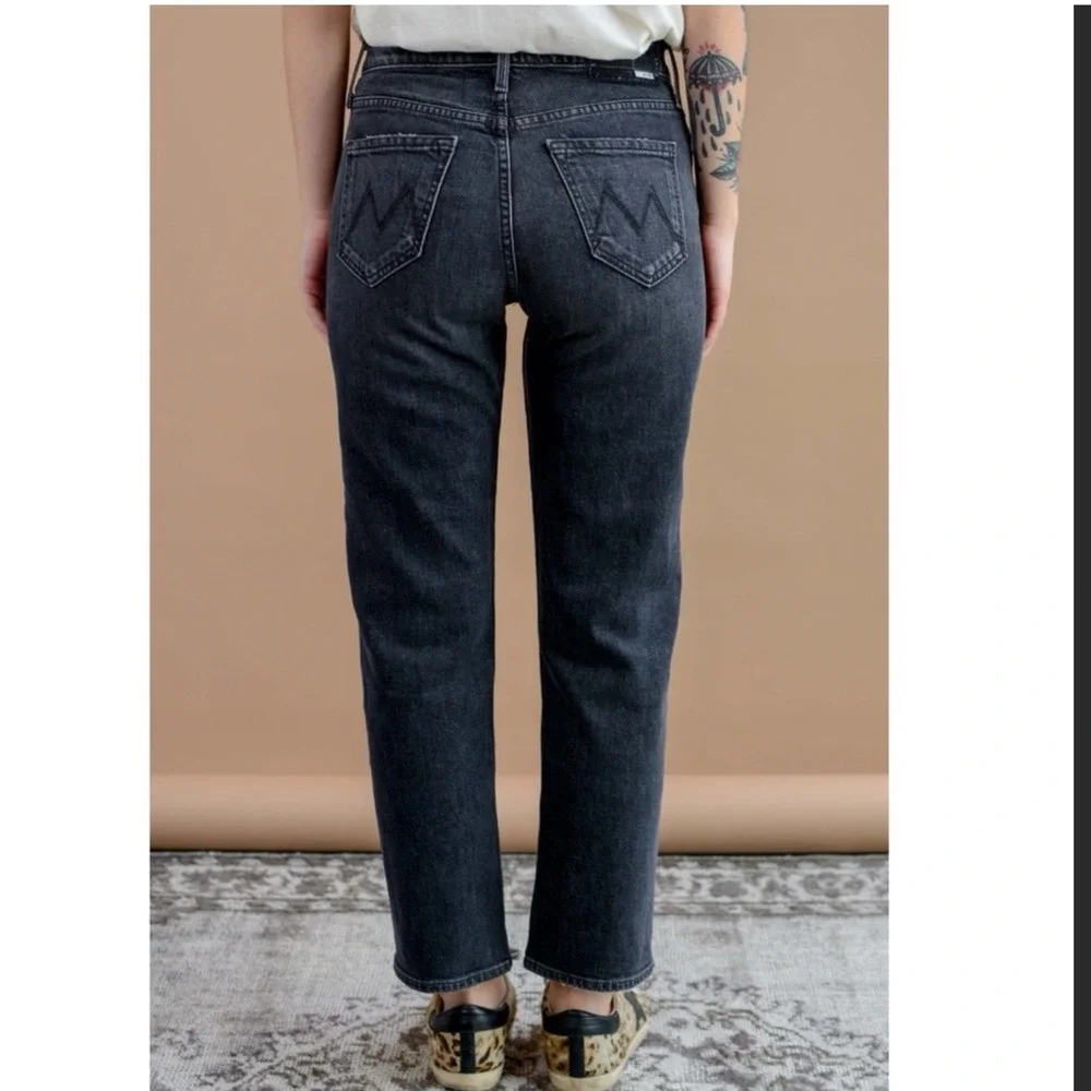 MOTHER‎ The Tomcat Jeans Black Wash Distressed Size 29 New Without Tags - Picture 2 of 6